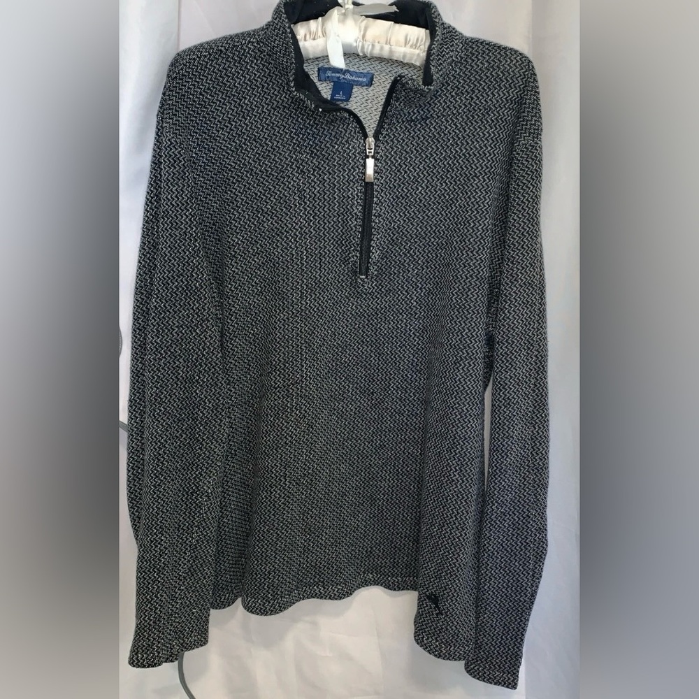 Tommy Bahama Gray Zip-Up Sweater Men’s Large See note *